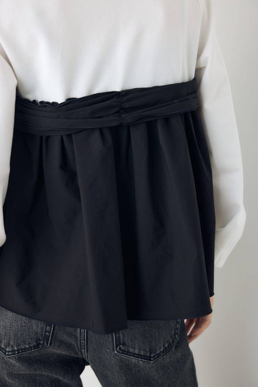 アシンメトリービスチェドッキングトップス BLK FREE