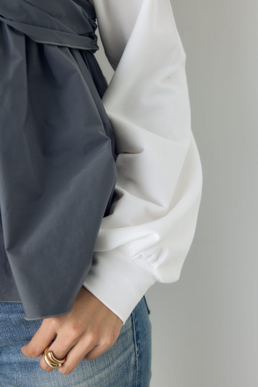 アシンメトリービスチェドッキングトップス GRY FREE