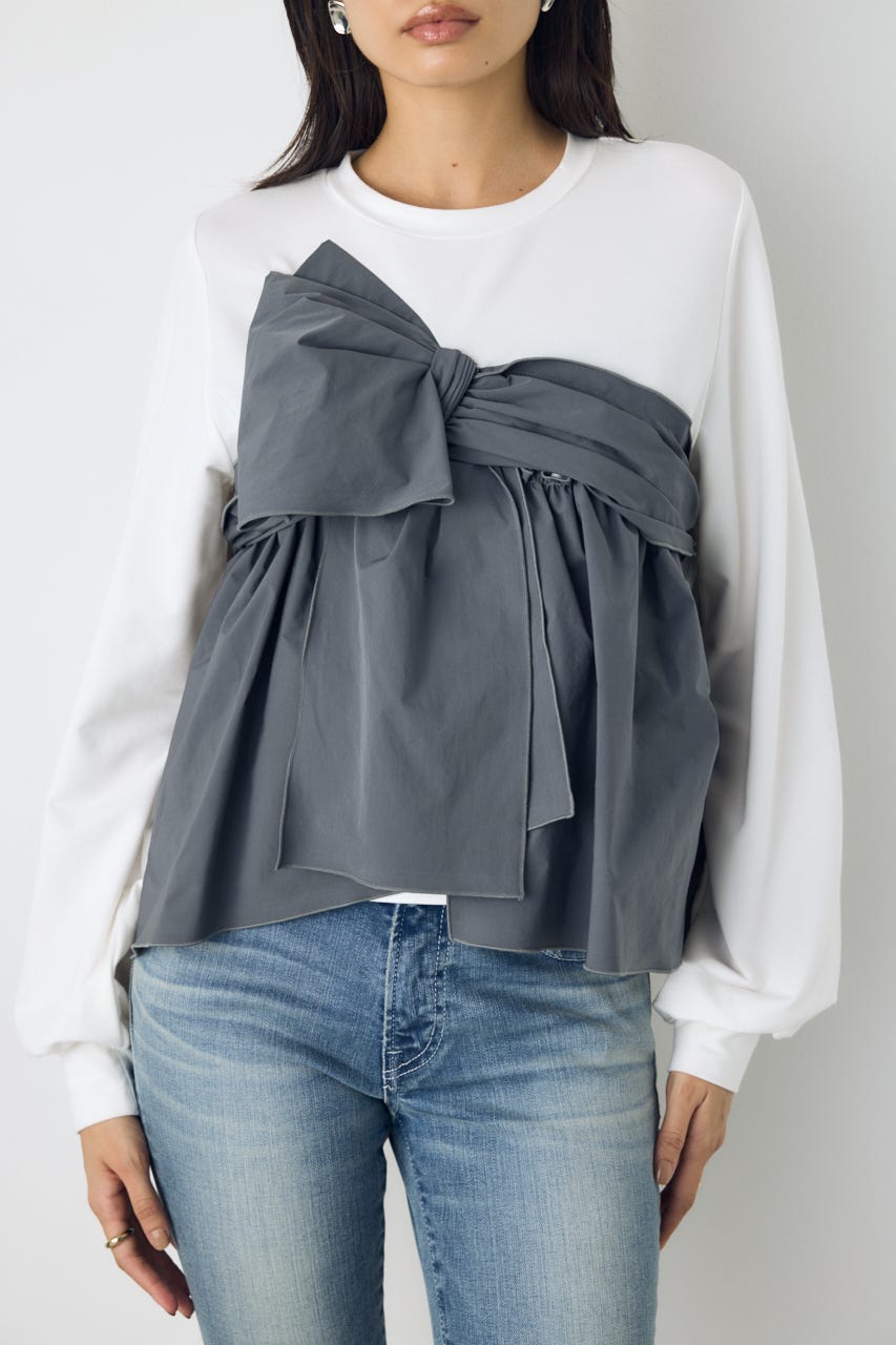 アシンメトリービスチェドッキングトップス GRY FREE