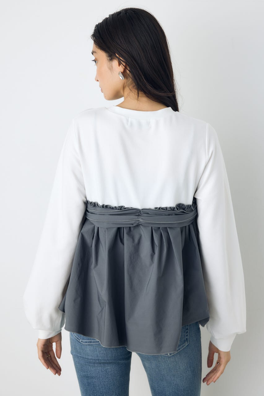 アシンメトリービスチェドッキングトップス GRY FREE