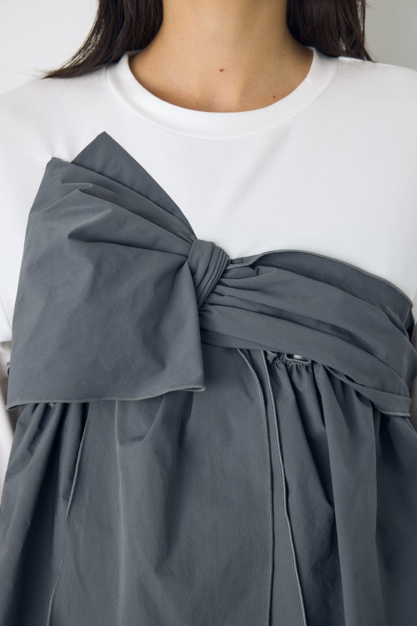 アシンメトリービスチェドッキングトップス GRY FREE