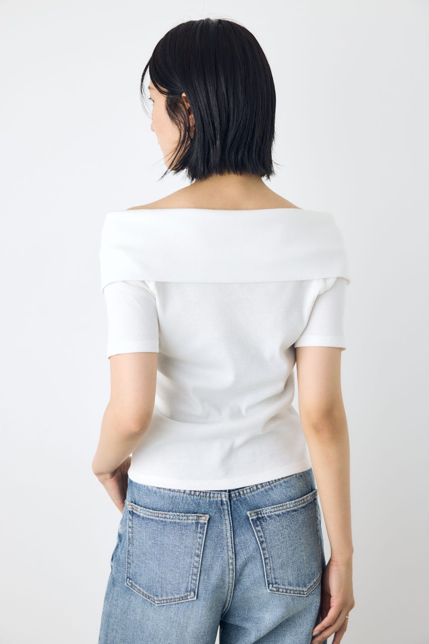 【接触冷感】ダブルジップオフショルトップス O/WHT FREE