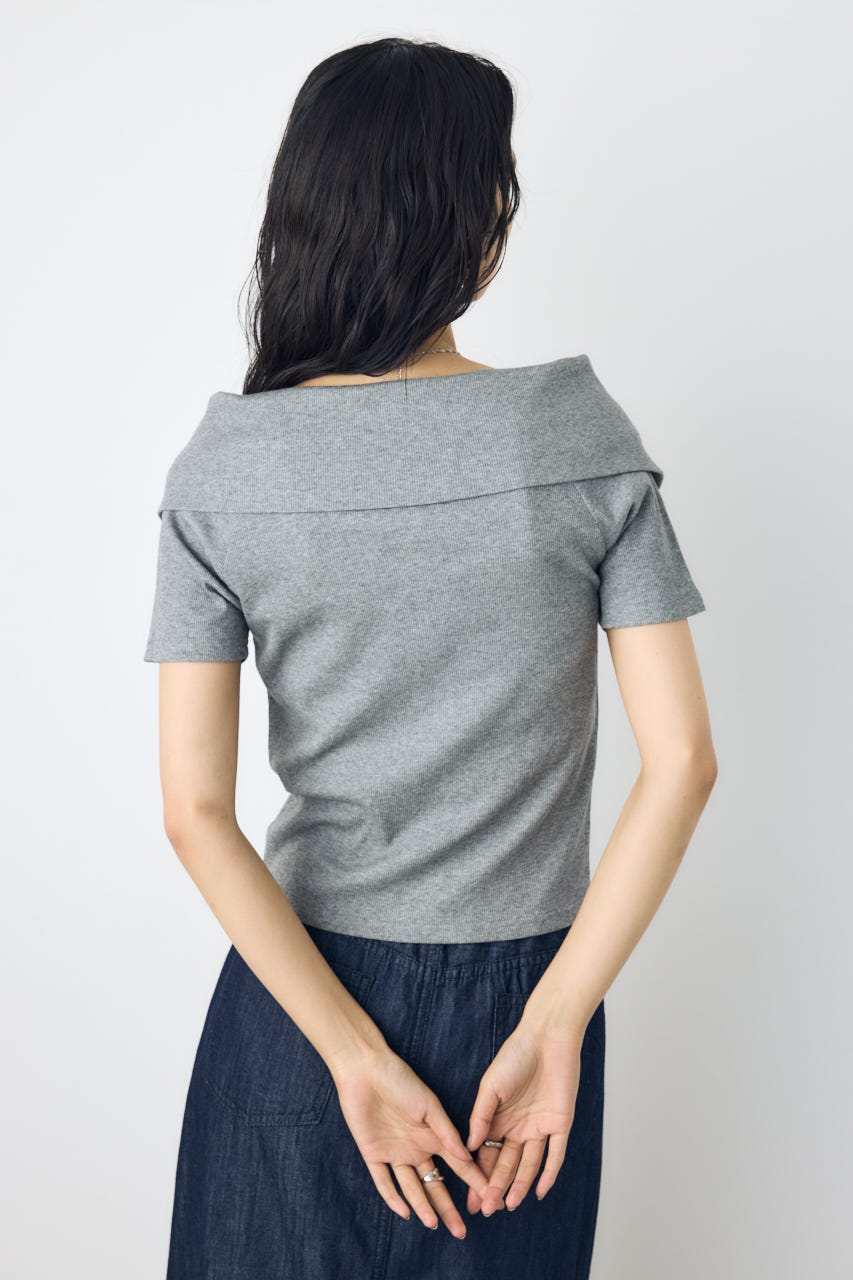 【接触冷感】ダブルジップオフショルトップス T.GRY FREE