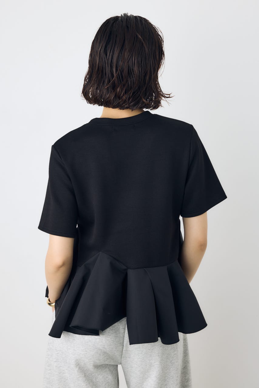 フレアヘムペプラムカットトップス BLK FREE