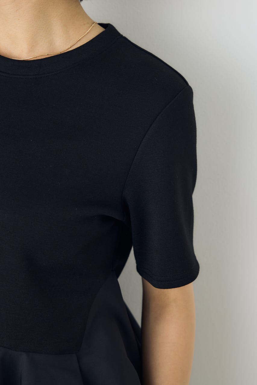 フレアヘムペプラムカットトップス BLK FREE