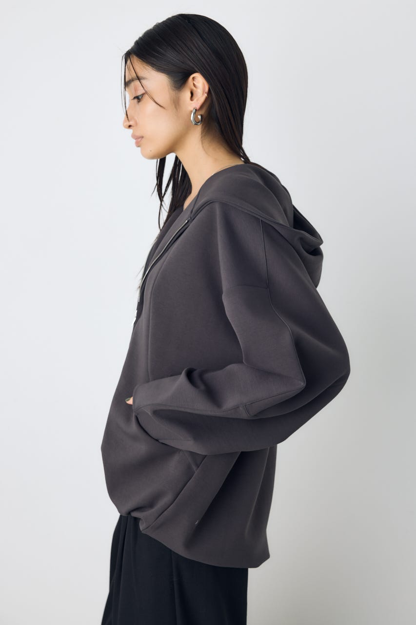 コクーンダブルジップパーカー C.GRY FREE