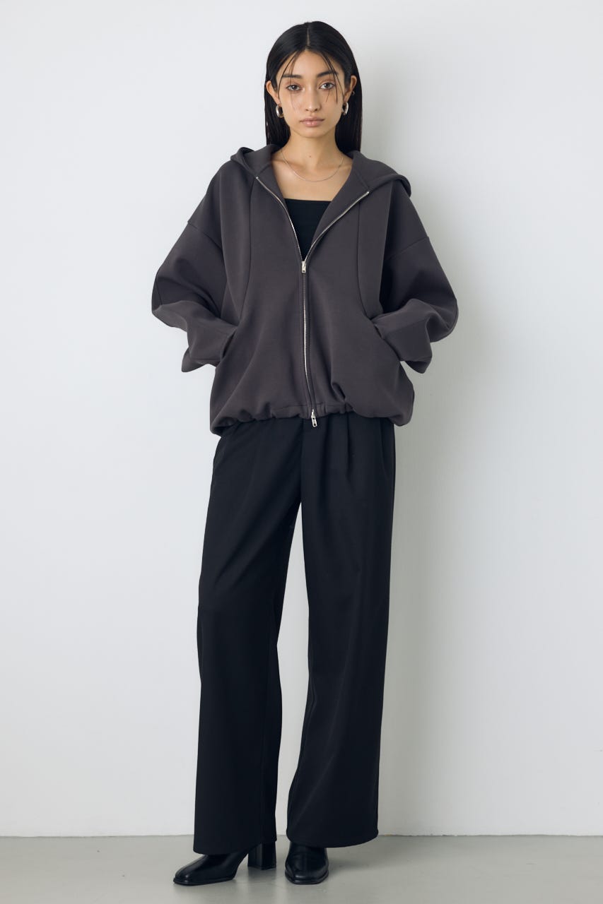 コクーンダブルジップパーカー C.GRY FREE