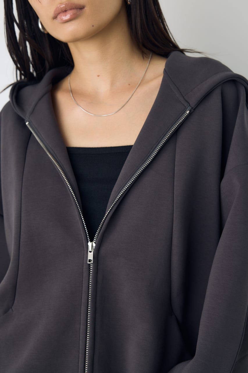 コクーンダブルジップパーカー C.GRY FREE