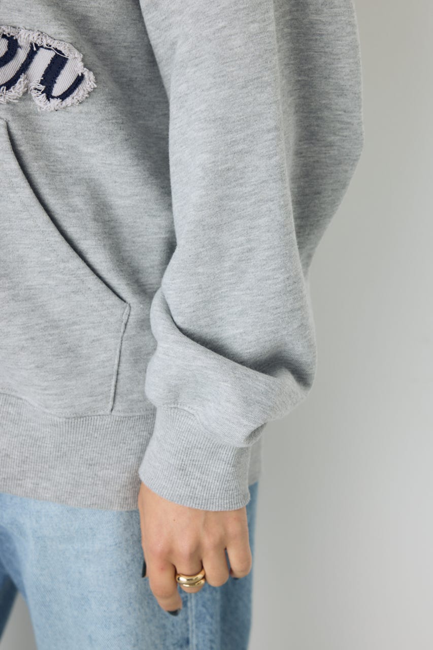 ダブルジップアソートロゴフーディ T.GRY FREE