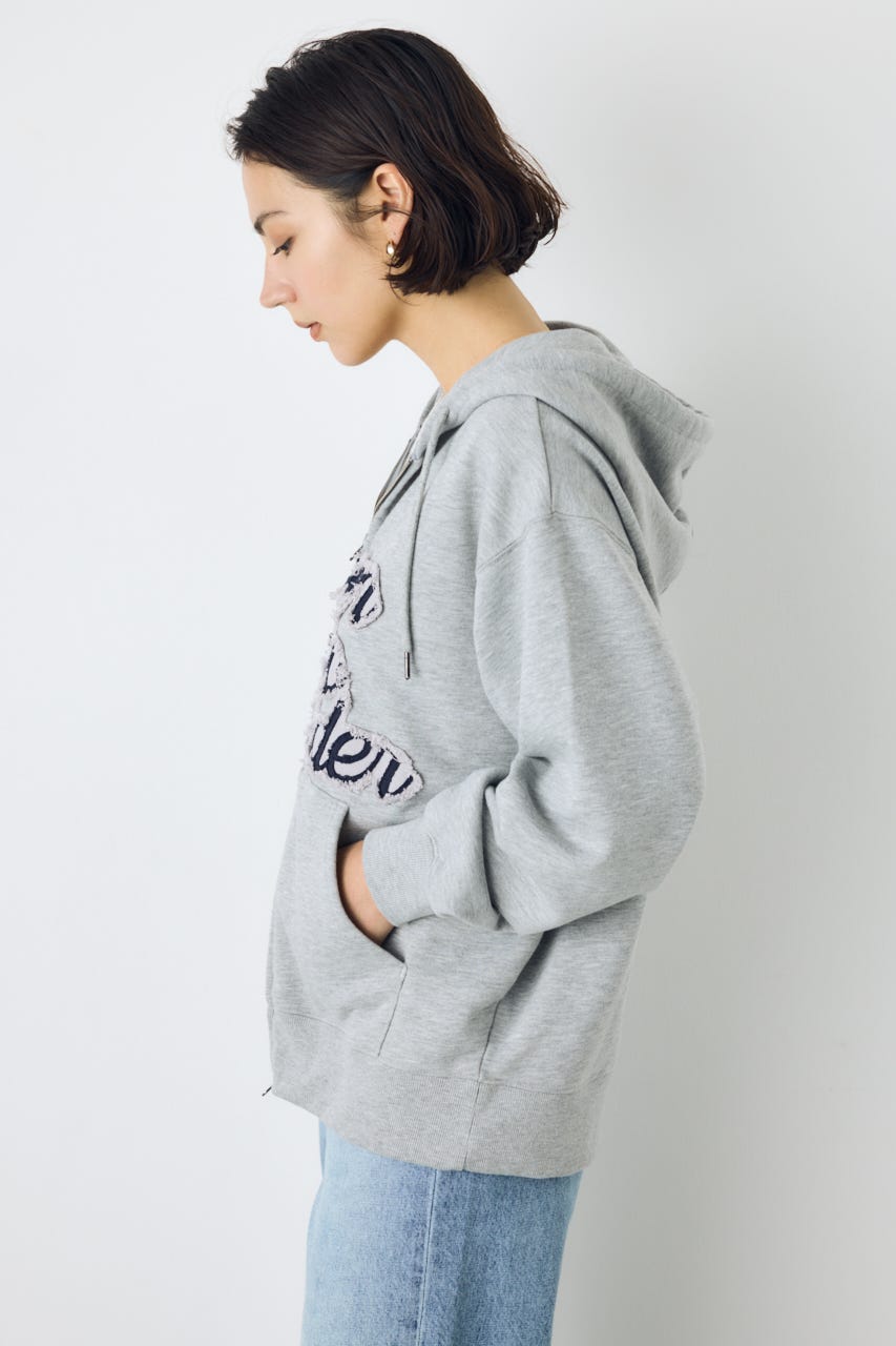 ダブルジップアソートロゴフーディ T.GRY FREE