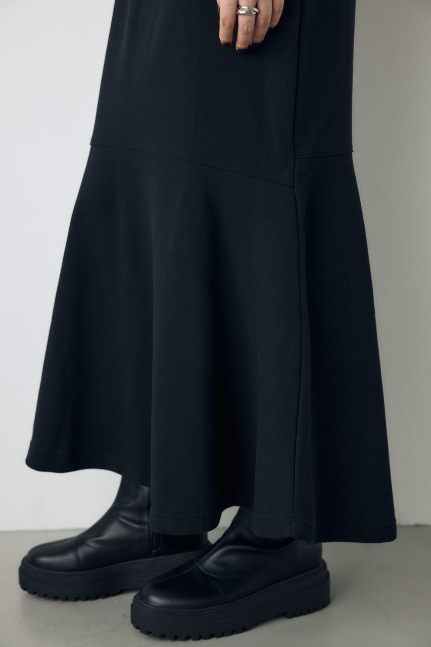 裏起毛マーメイドパーカーワンピース BLK M