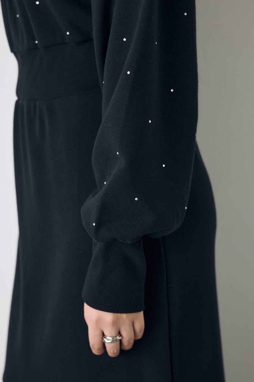 裏起毛マーメイドパーカーワンピース BLK M