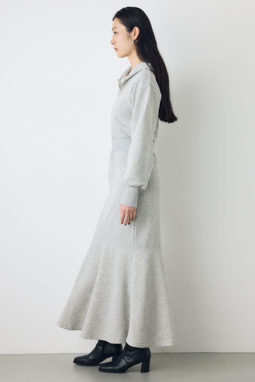 裏起毛マーメイドパーカーワンピース T.GRY S