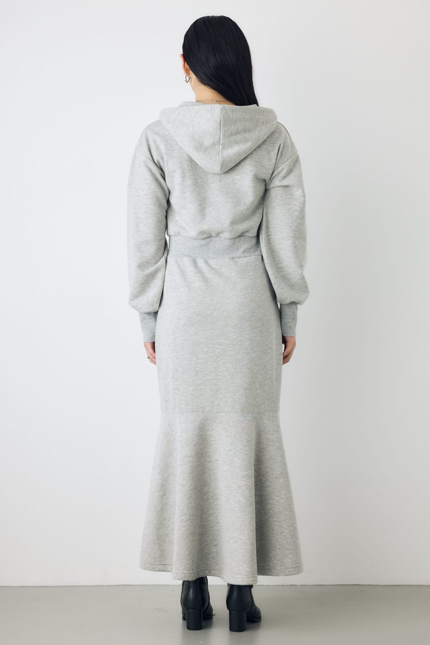 裏起毛マーメイドパーカーワンピース T.GRY S
