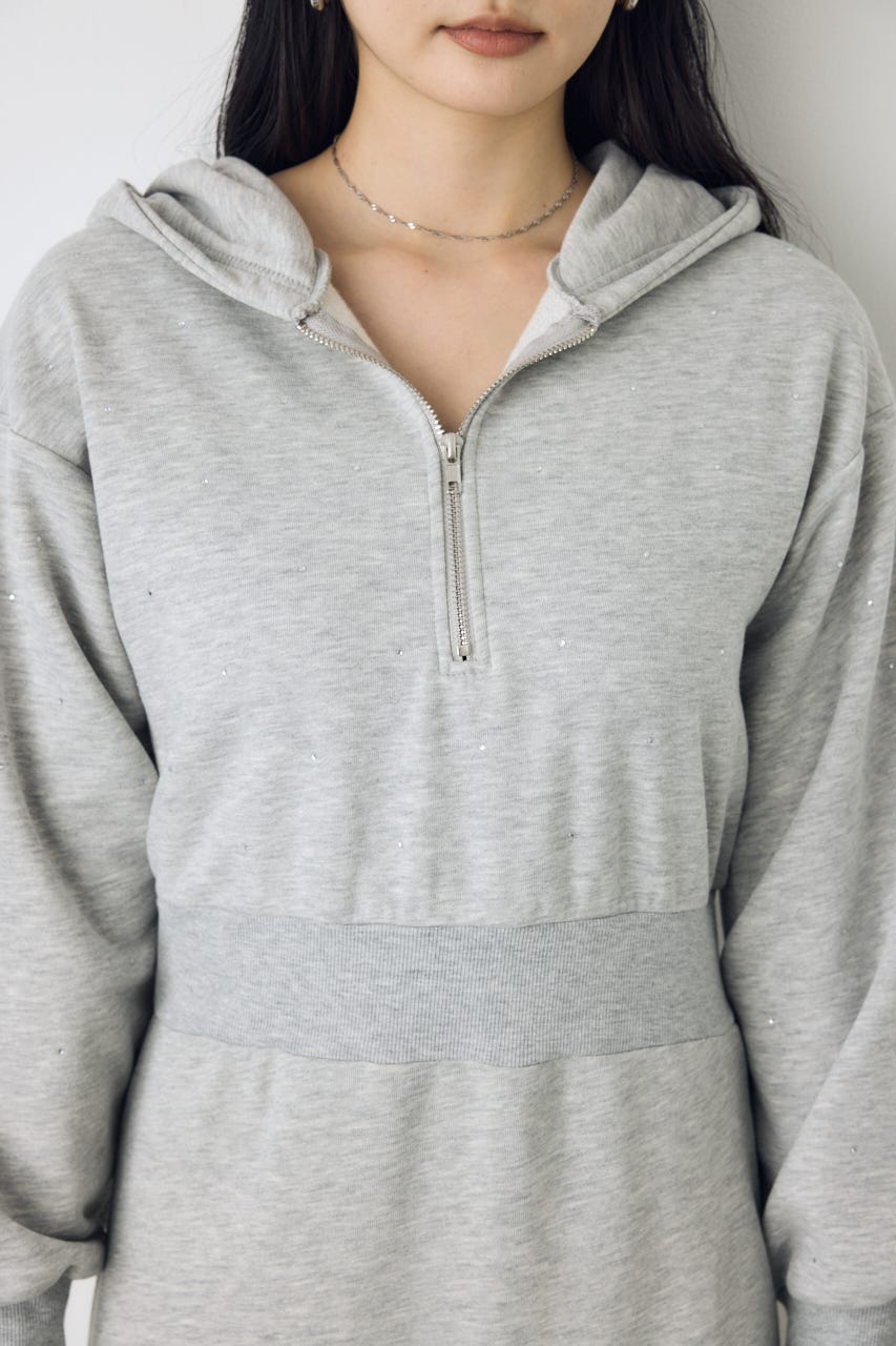 裏起毛マーメイドパーカーワンピース T.GRY S