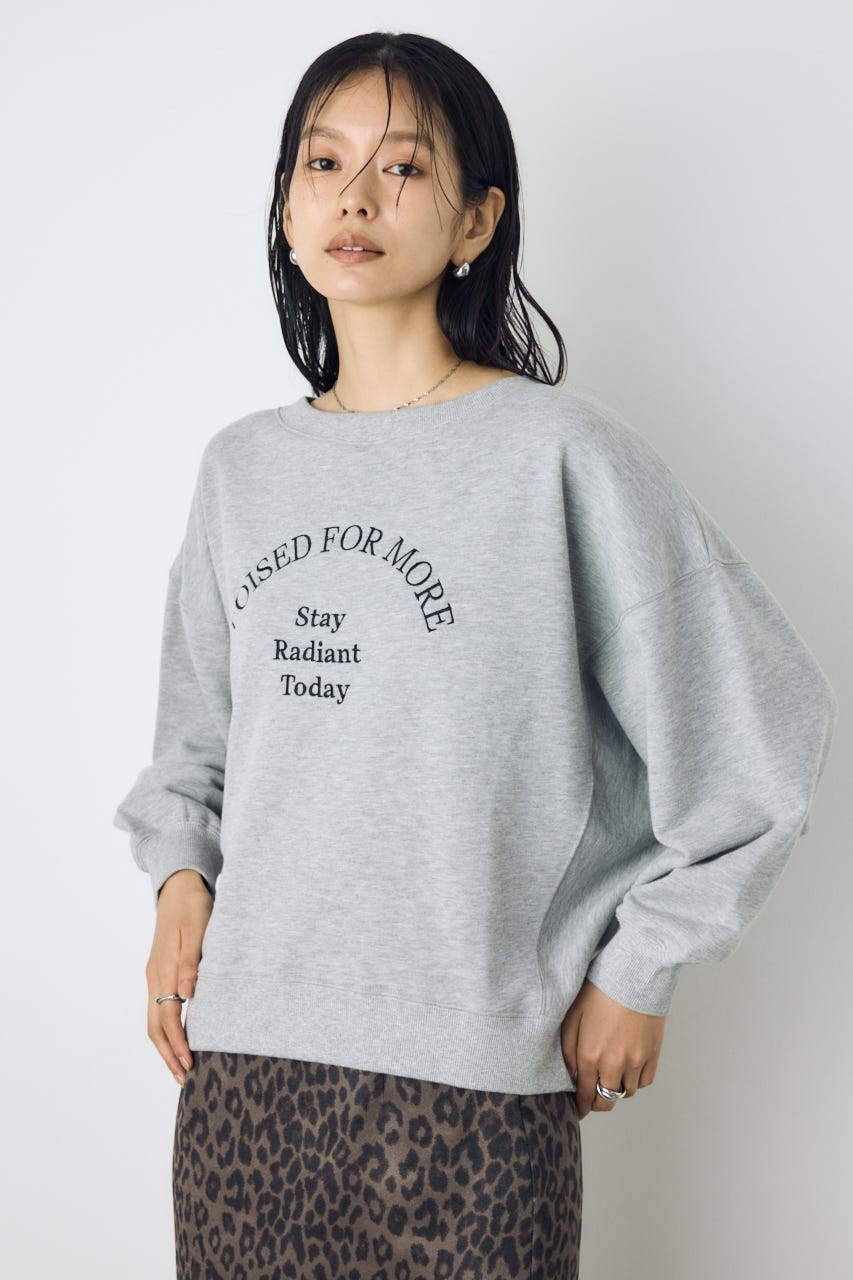 オフショルロゴ裏毛トップス T.GRY FREE