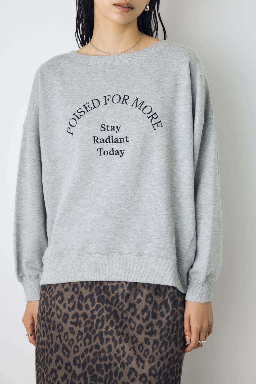 オフショルロゴ裏毛トップス T.GRY FREE