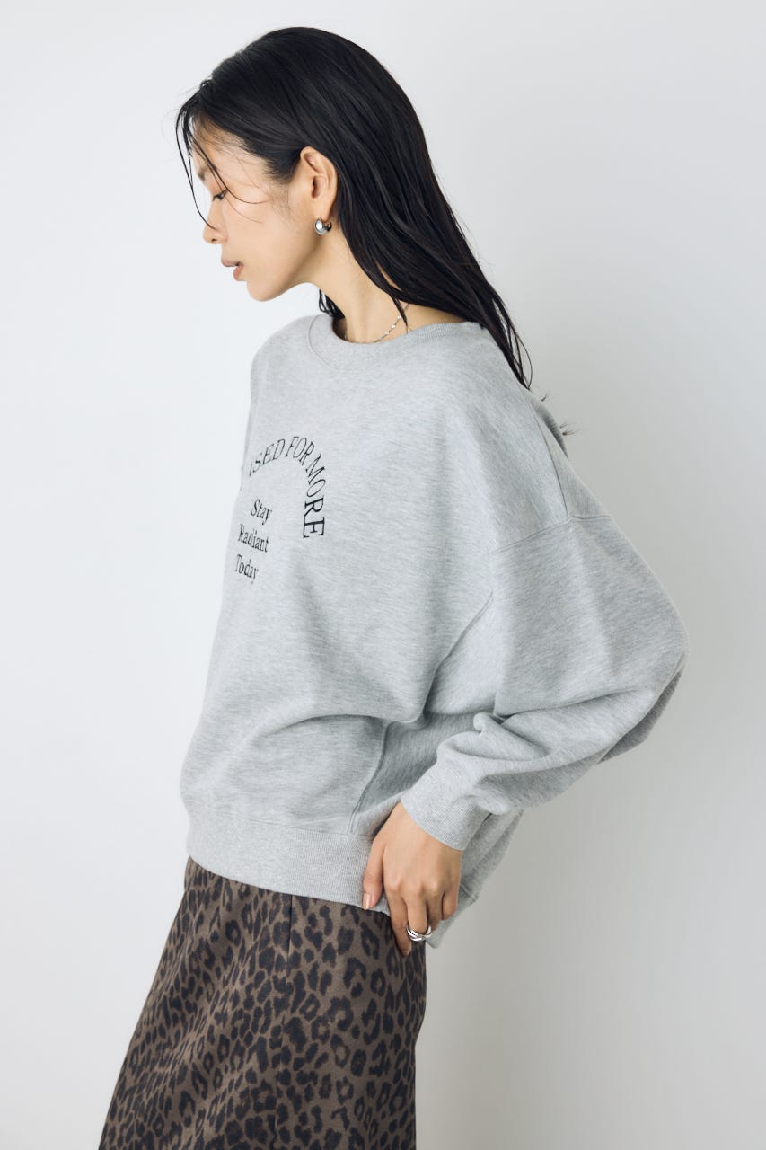 オフショルロゴ裏毛トップス T.GRY FREE