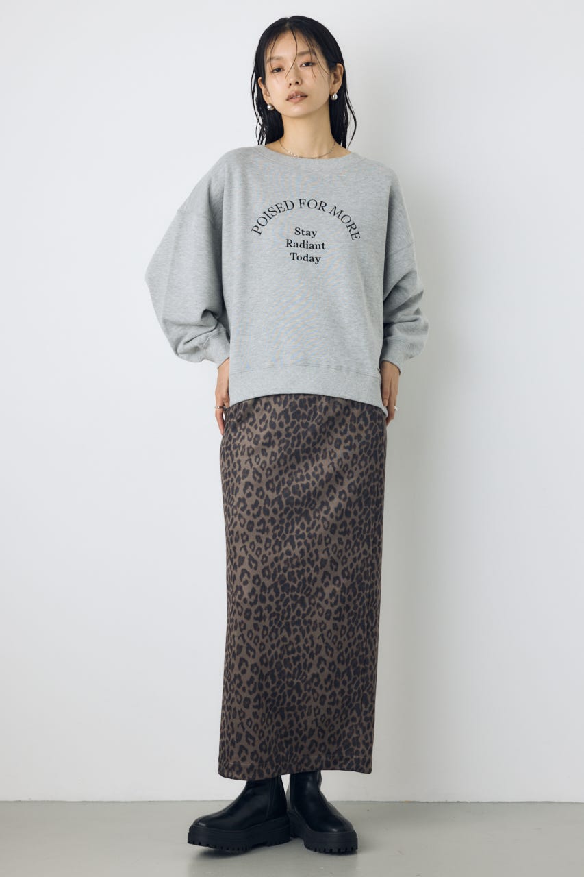 オフショルロゴ裏毛トップス T.GRY FREE