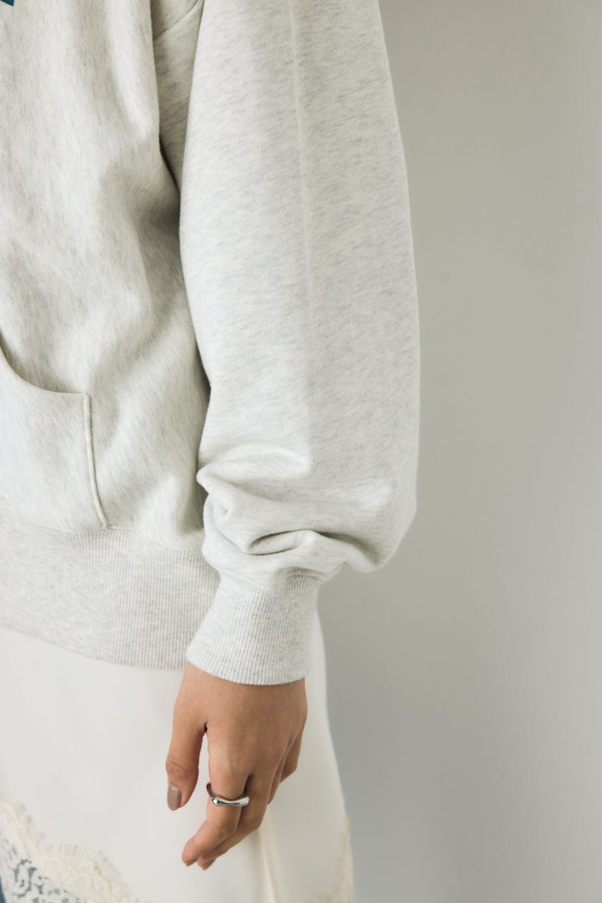 クラックロゴプリントフーディー L/T.GRY FREE