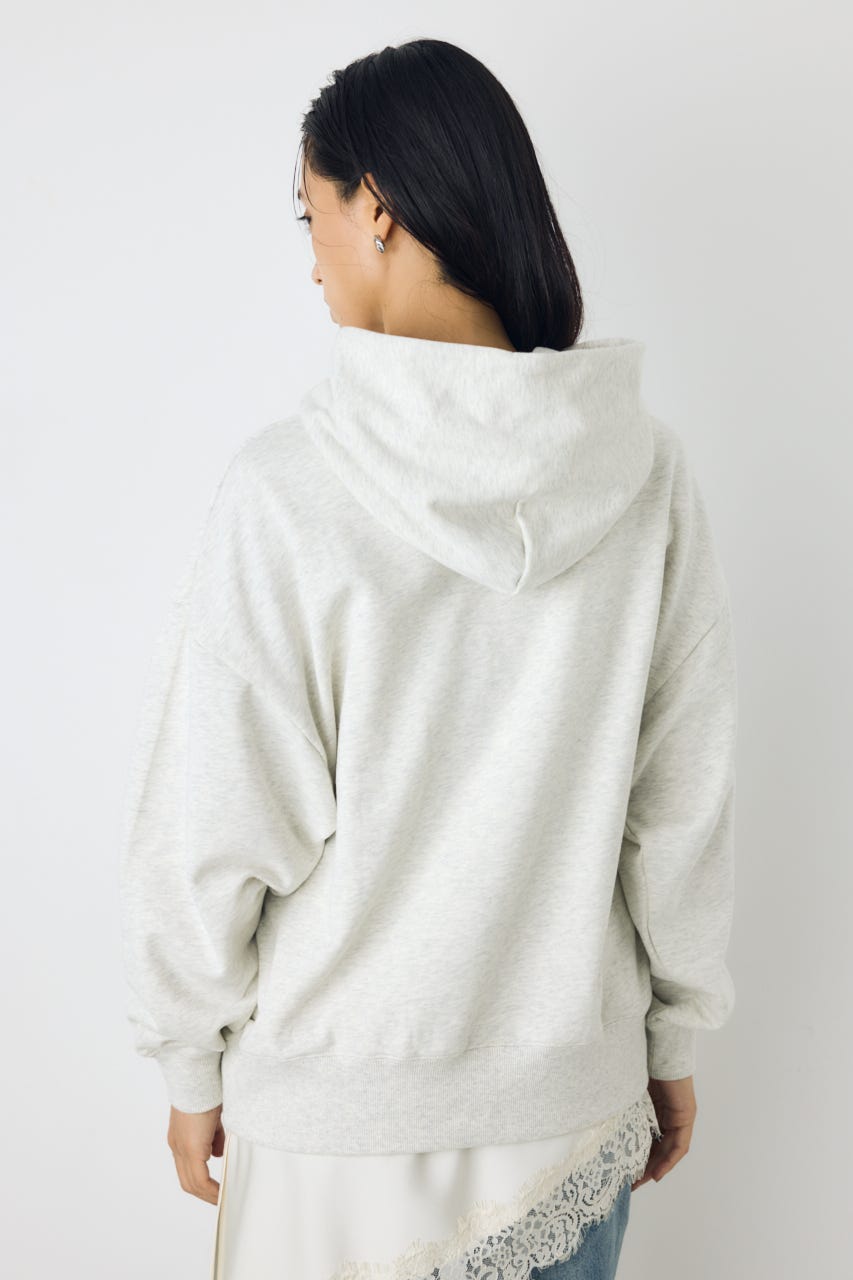 クラックロゴプリントフーディー L/T.GRY FREE