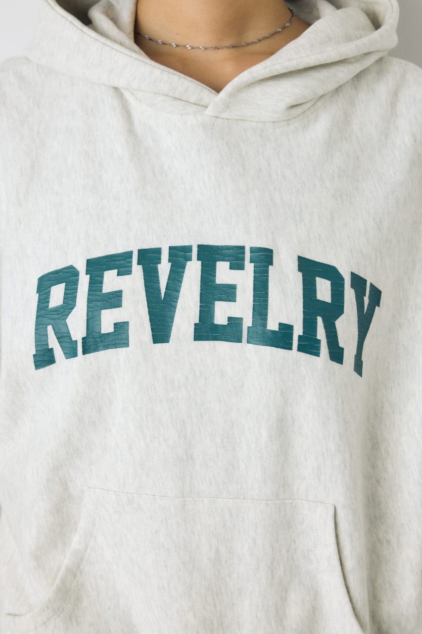クラックロゴプリントフーディー L/T.GRY FREE