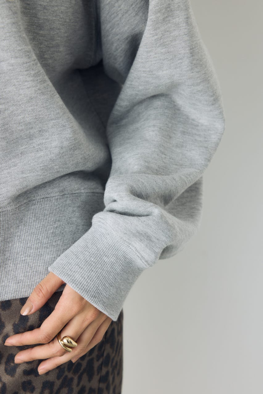 カレッジワッペンロゴ裏毛トップス T.GRY FREE