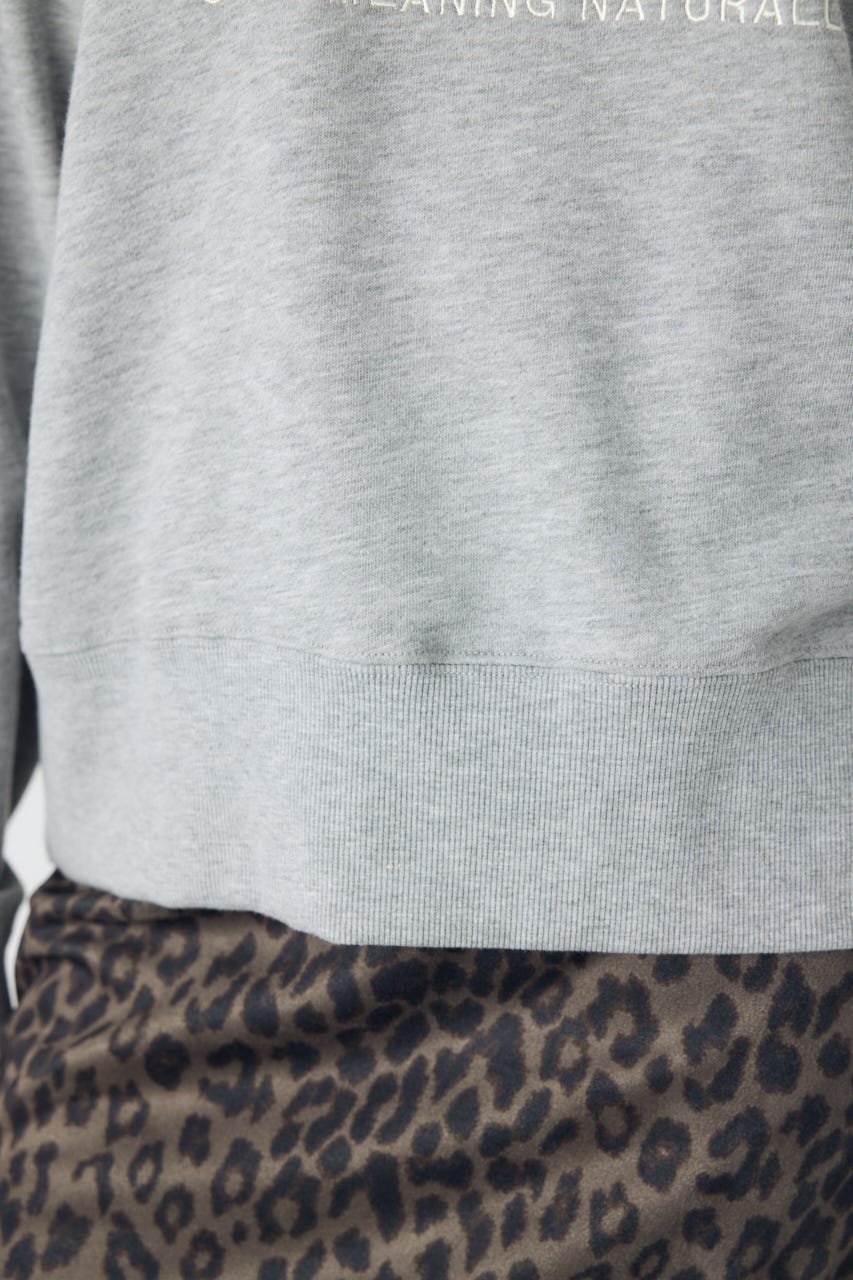 カレッジワッペンロゴ裏毛トップス T.GRY FREE