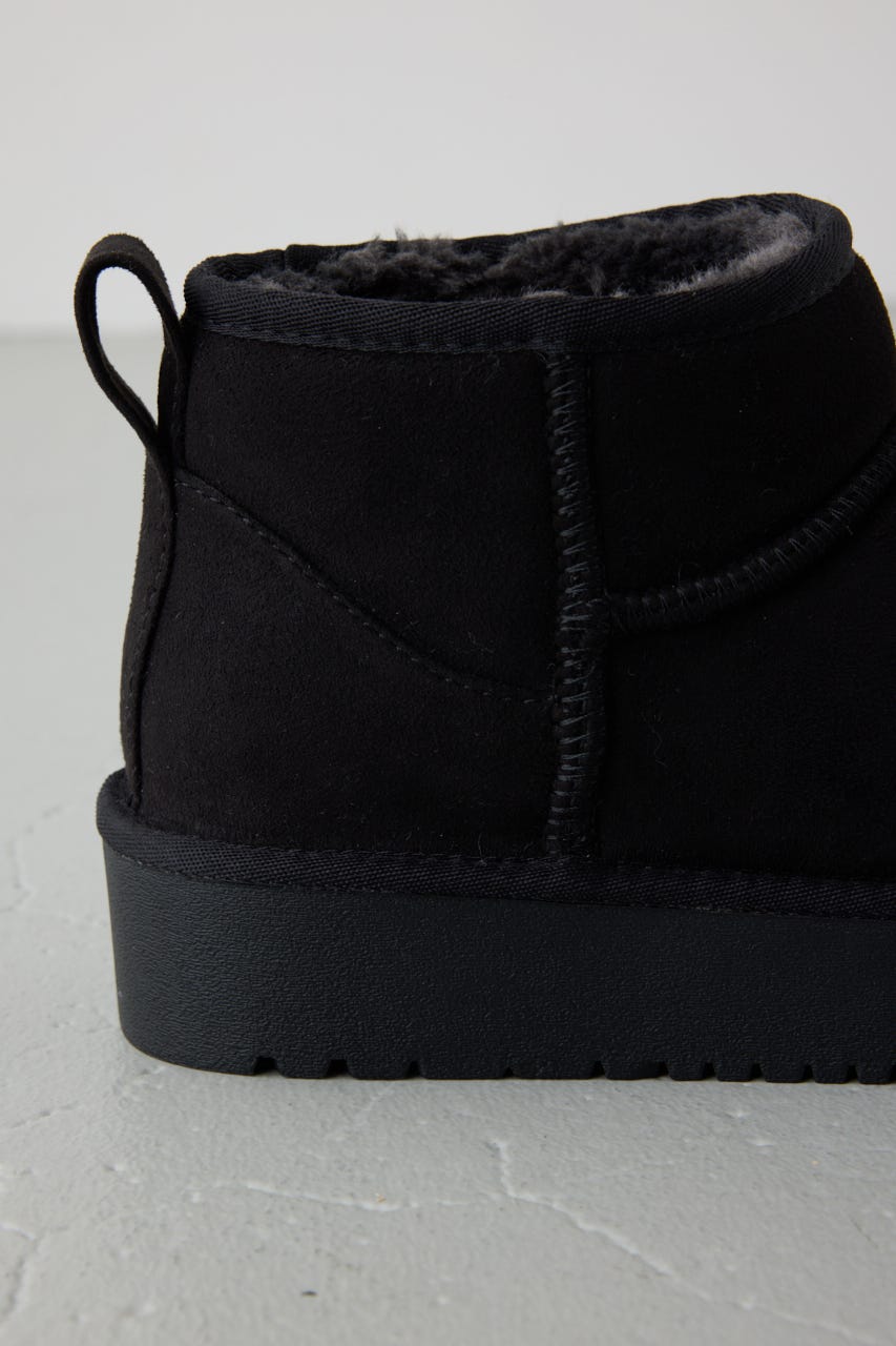 【AW先行アイテム】【WEB限定】厚底ムートンショートブーツ BLK S