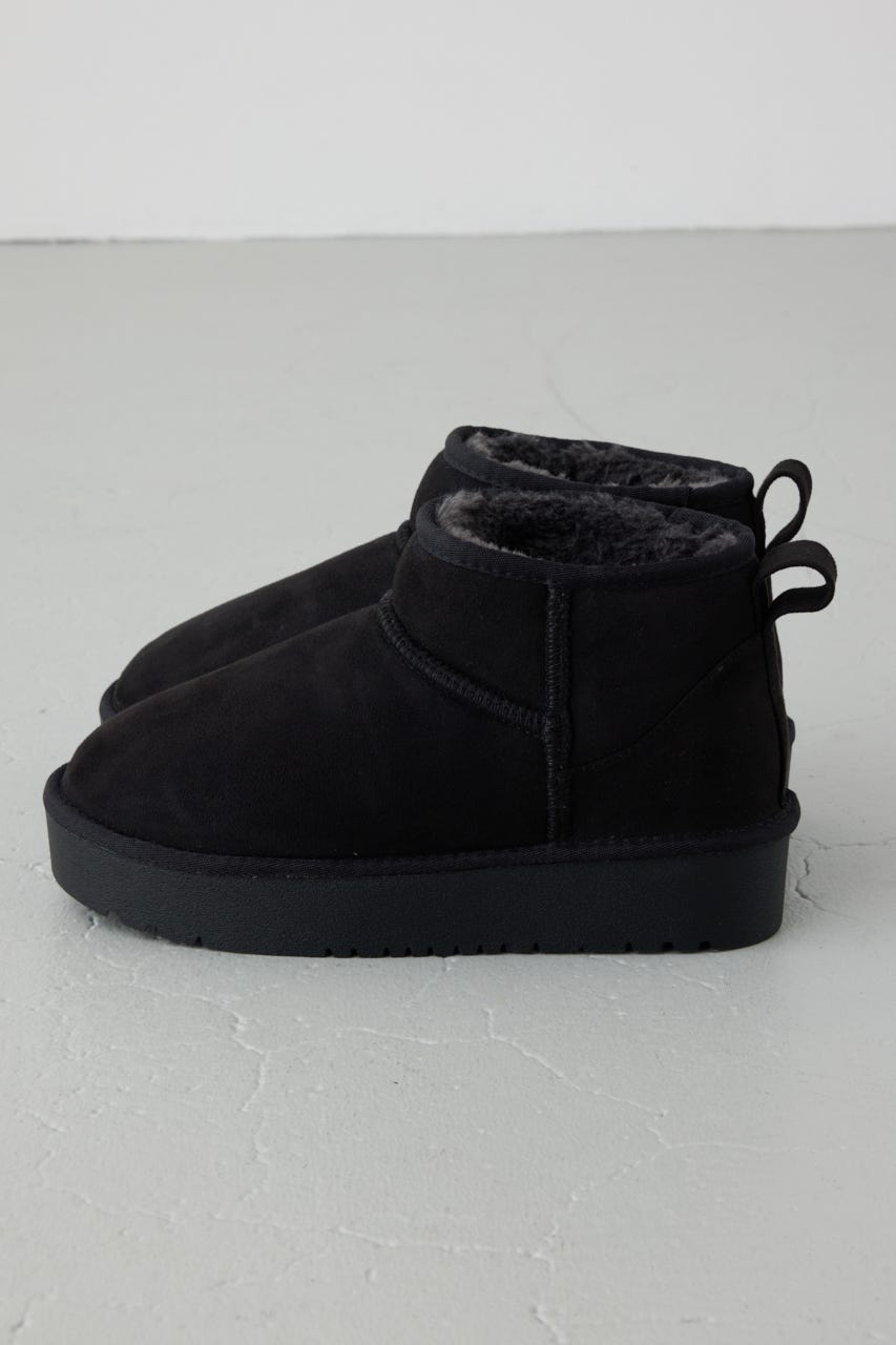 【AW先行アイテム】【WEB限定】厚底ムートンショートブーツ BLK S