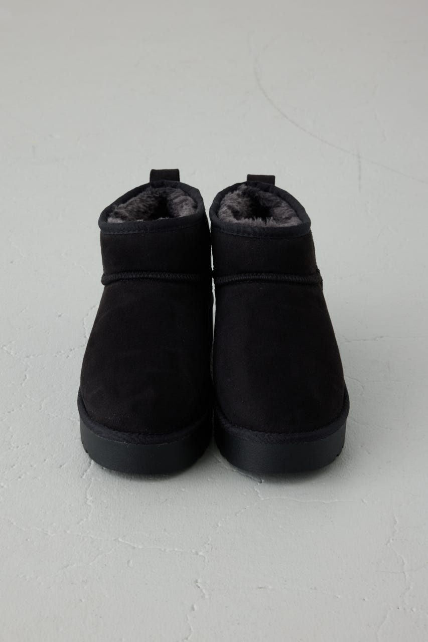 【AW先行アイテム】【WEB限定】厚底ムートンショートブーツ BLK S