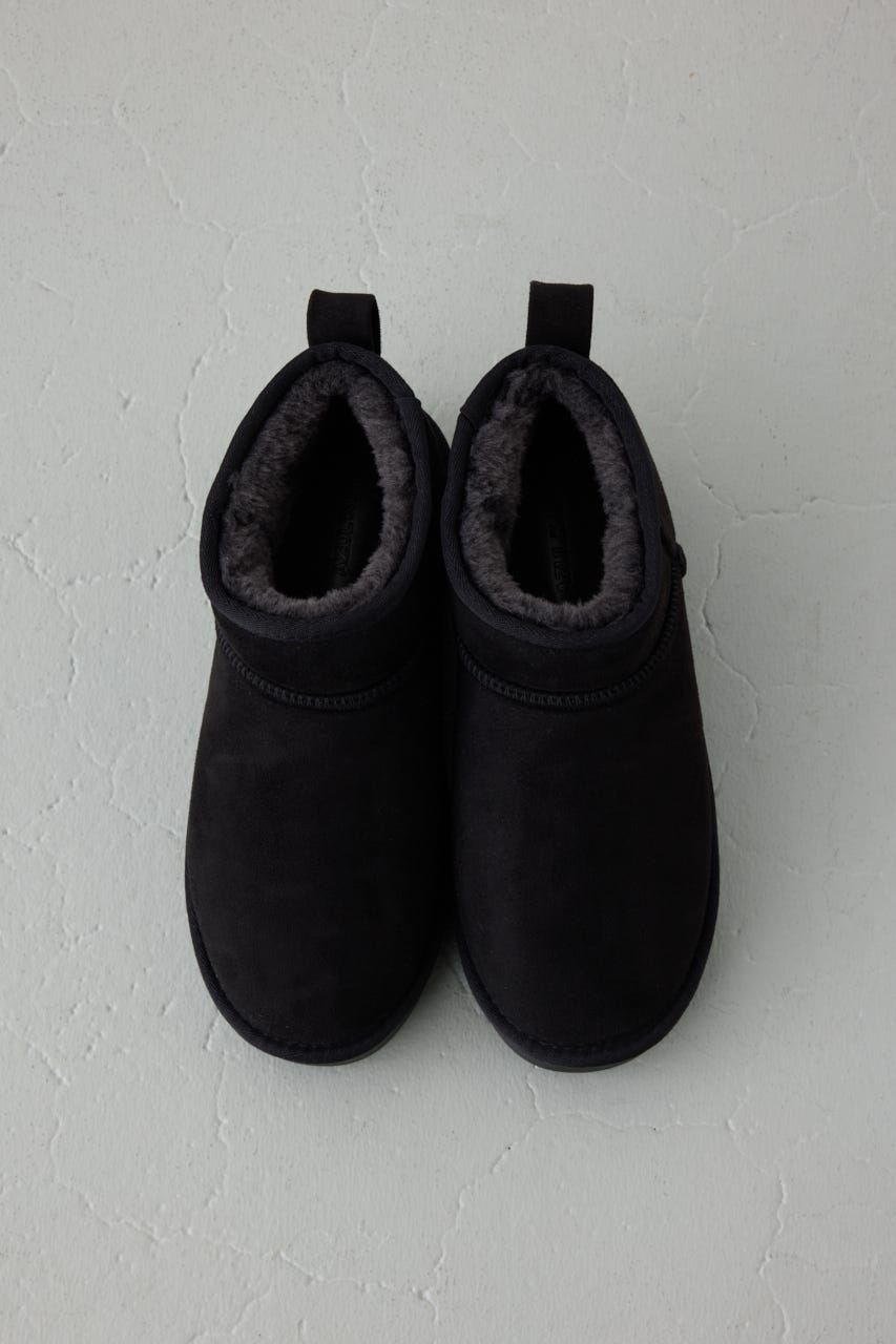 【AW先行アイテム】【WEB限定】厚底ムートンショートブーツ BLK S