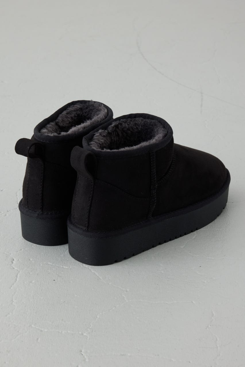 【AW先行アイテム】【WEB限定】厚底ムートンショートブーツ BLK S