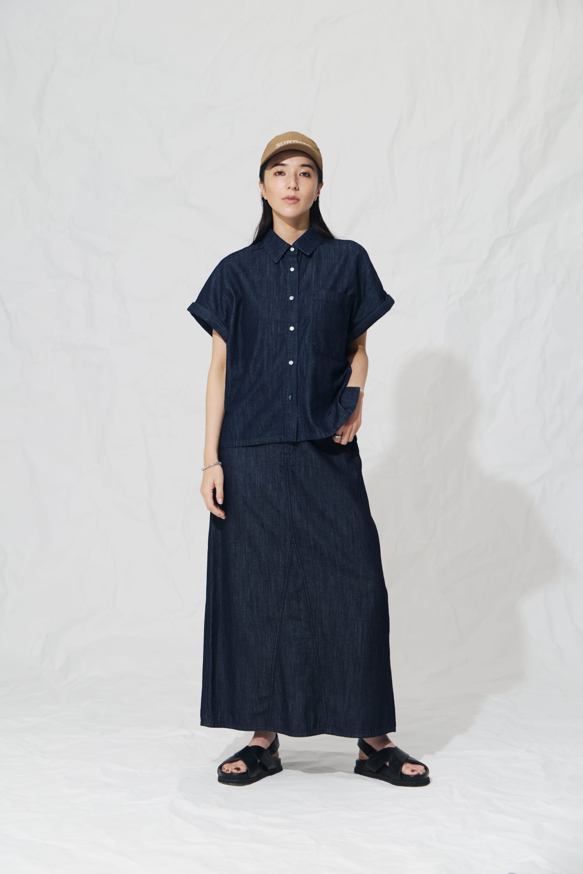 ライトオンスデニムスカート One Wash M