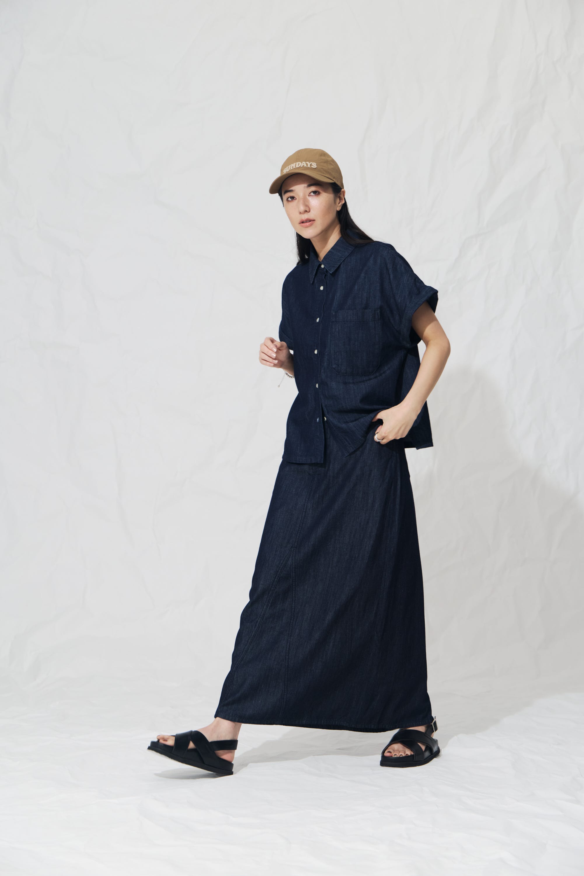 ライトオンスデニムスカート One Wash M