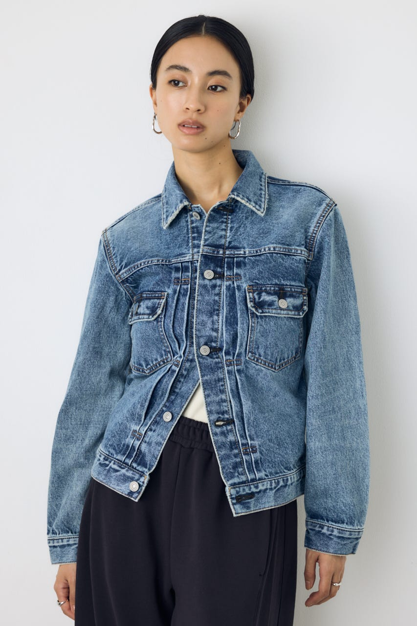 AZUL DENIM タイトフィットデニムジャケット BLU M