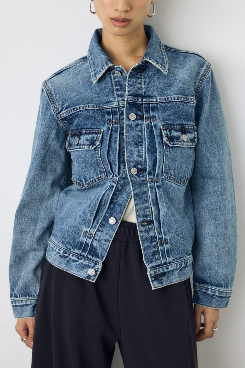 AZUL DENIM タイトフィットデニムジャケット BLU M