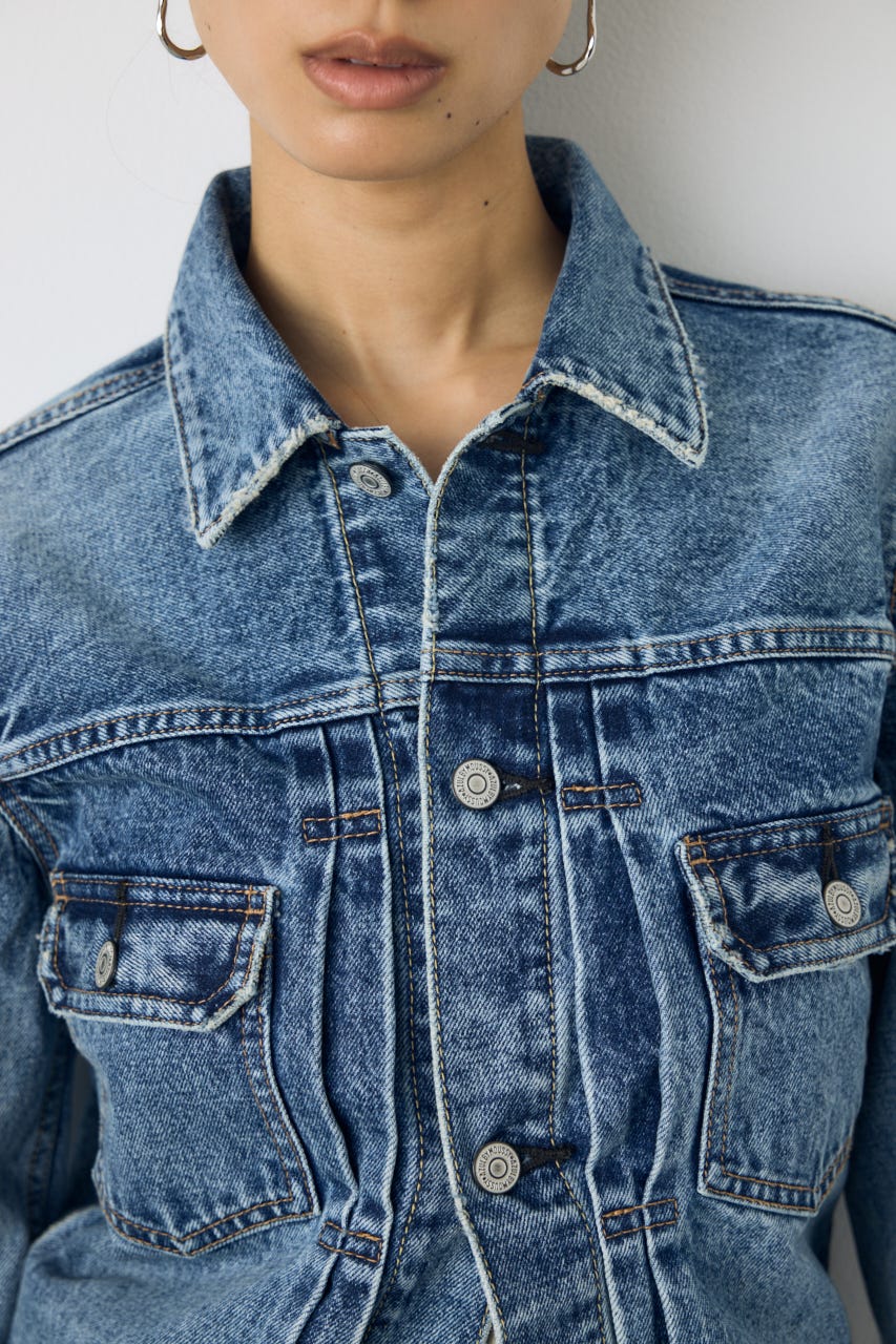 AZUL DENIM タイトフィットデニムジャケット BLU M