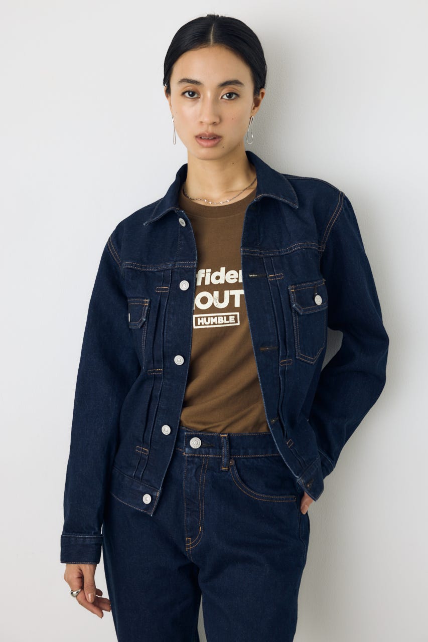 AZUL DENIM タイトフィットデニムジャケット One Wash M