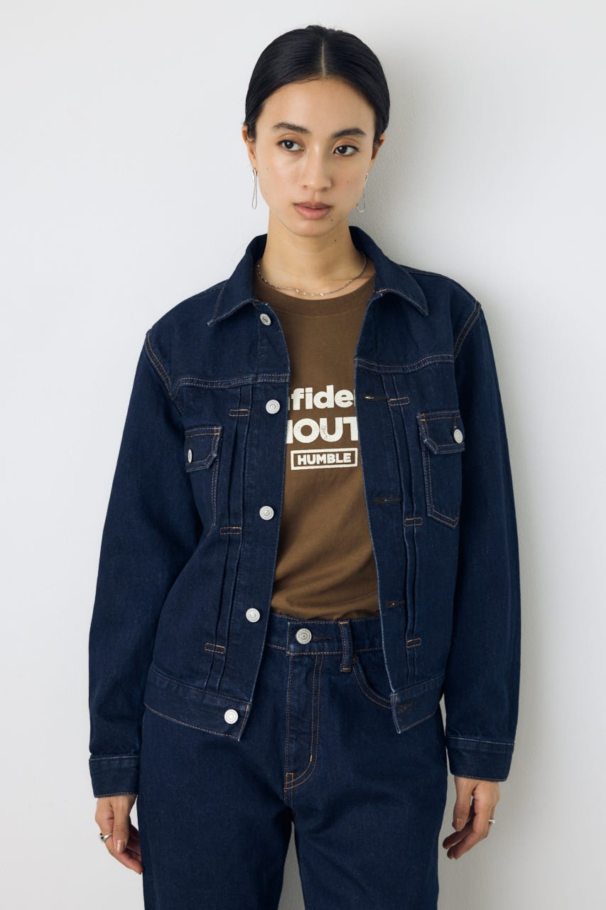 AZUL DENIM タイトフィットデニムジャケット One Wash M