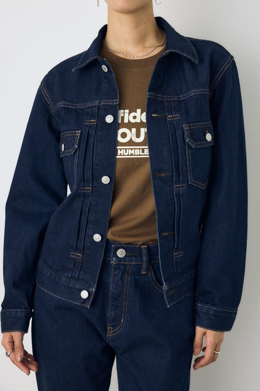 AZUL DENIM タイトフィットデニムジャケット One Wash M