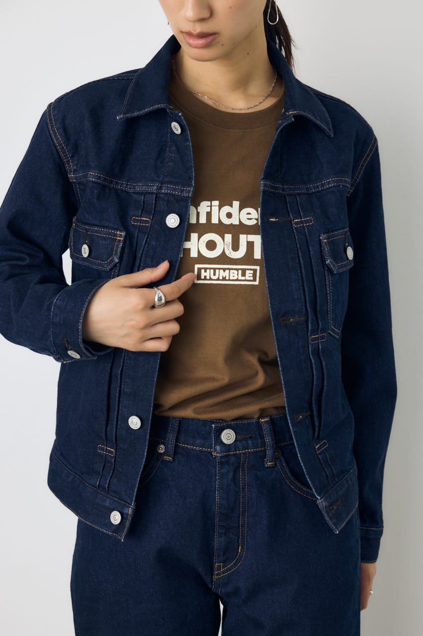 AZUL DENIM タイトフィットデニムジャケット One Wash M