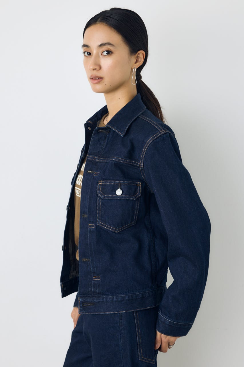 AZUL DENIM タイトフィットデニムジャケット One Wash M
