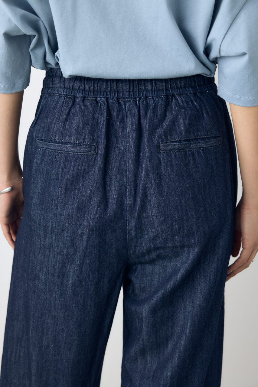 ライトブルー イージーパンツ バックポケット付き us三軒茶屋店で購入 AZUL BY MOUSSY | ライトオンスデニムイージーパンツ (ワイド ) |SHEL