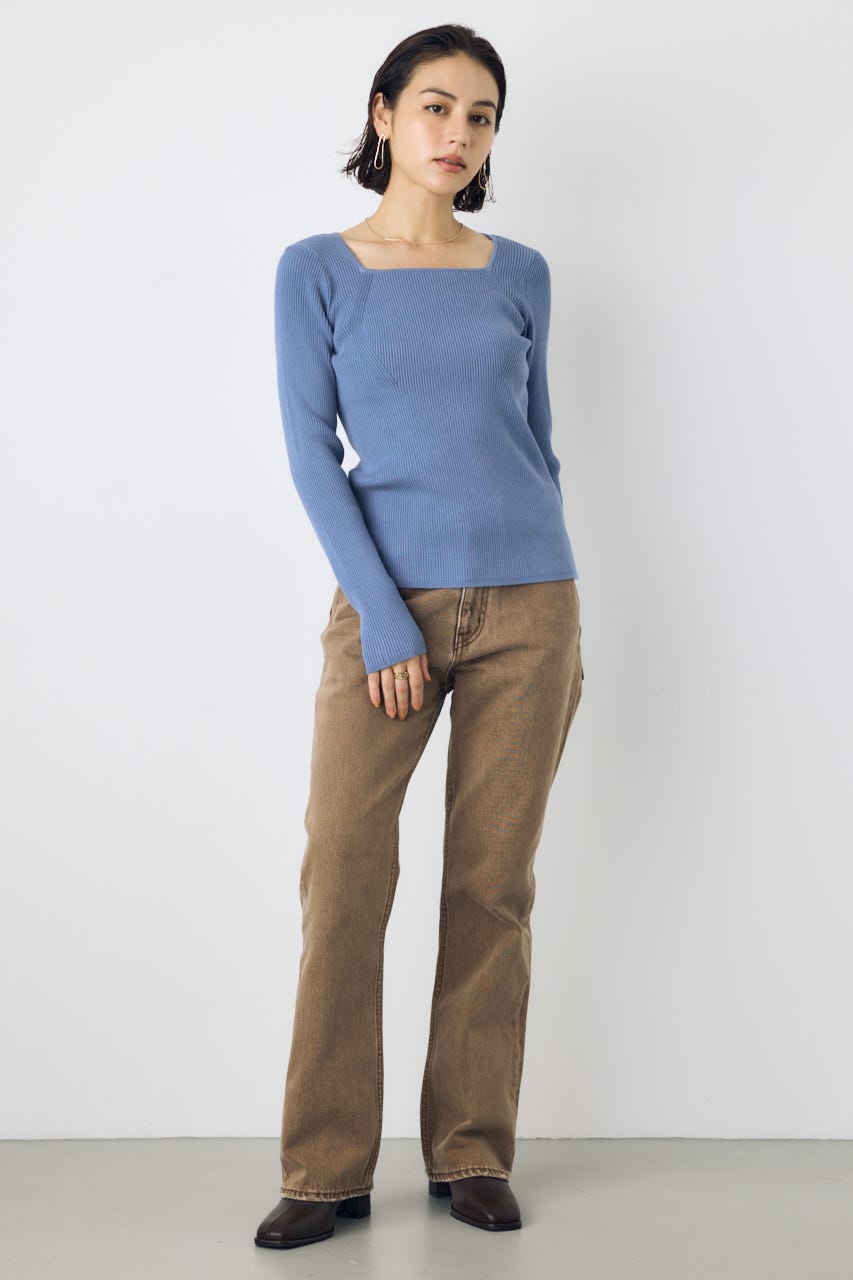 AZUL DENIM セミフレアデニム BRN 23inch
