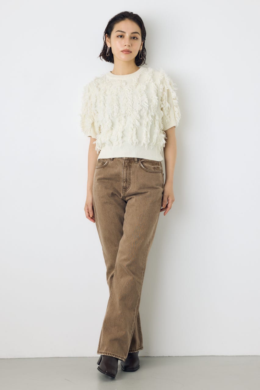 AZUL DENIM セミフレアデニム BRN 23inch