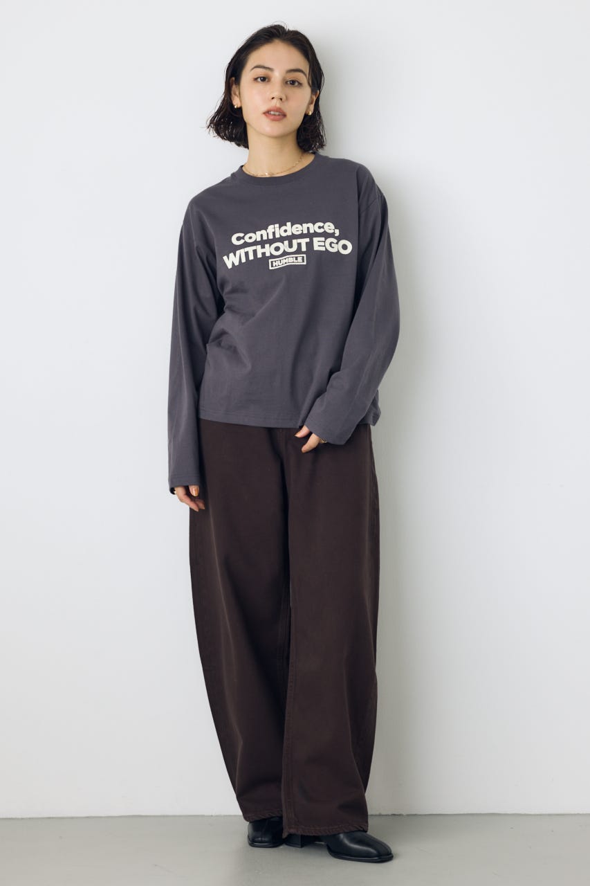 AZUL DENIM カラーワイドデニム BRN 26inch
