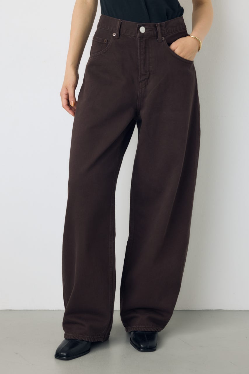 AZUL DENIM カラーワイドデニム BRN 26inch