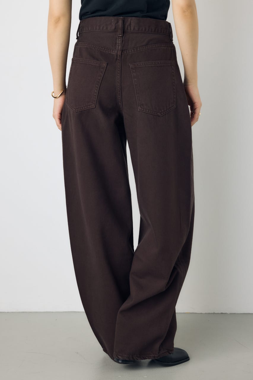 AZUL DENIM カラーワイドデニム BRN 26inch
