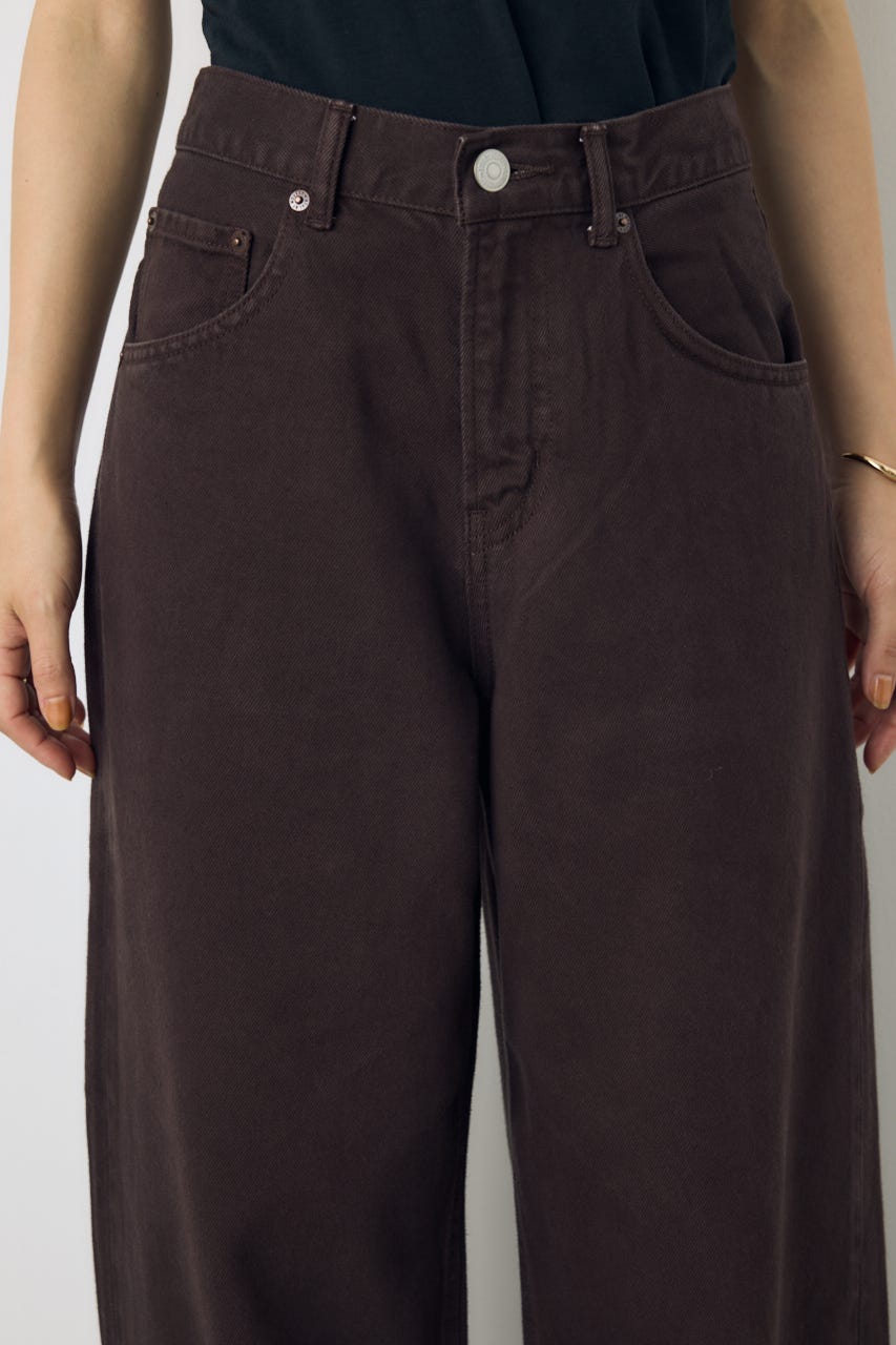 AZUL DENIM カラーワイドデニム BRN 26inch